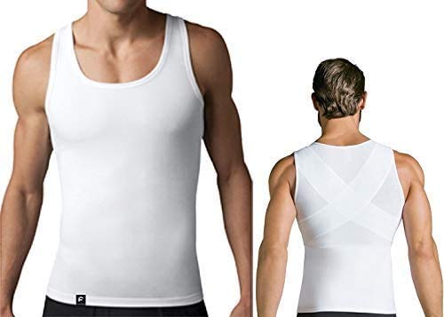 Slim Alta Compressão Postura Cinta Modeladora Masculina Fit – Branco M