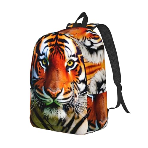 Sac à dos de voyage décontracté avec bandes oranges colorées