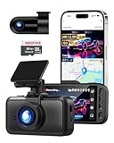 Miofive Dash Cam Front & Rear Dual Channel – Front 4K UHD + Rear 2.5K, Built-in GPS & 5GHz WiFi, 3.0″ IPS Screen, HDR & Night Vision, G-Sensor, 24-Hour Parking Mode, 32 GB Card Included