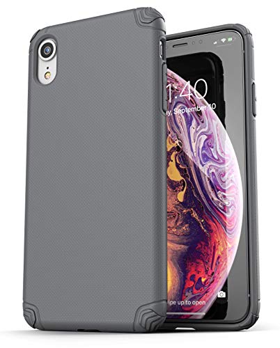 Encased Iphone Xr Belt Clip Holster Case, Ultra Thin Grip Protective Cover With Belt Holder For Apple Iphone Xr Phone (Nova Series) Gray #TOP1