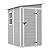 Devoko 5x4 FT Plastic Storage Shed with Floor, Waterproof Resin Outdoor Tool Shed with Lockable Door, Outside Garden Shed for Backyard Patio Lawn, Light Grey