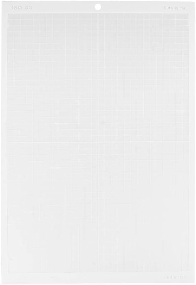 A3 18x12 Inch Non Slip Cutting Mat Durable Plotter Board for Crafting Scrapbooking DIY Projects White or Blue Color (White (weakly Sticky))