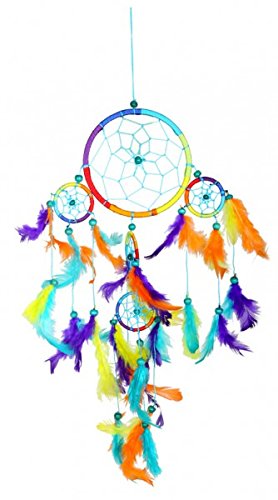 Acchiappa sogni - dream catcher Arcobaleno, fatto a mano - Equo Solidale