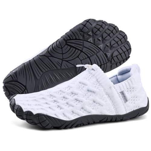 Image of WateLves Barefoot Water Shoes Women Men Beach Breathable Walking Shoes Anti Slip Wide Toe Minimalist Zero Drop Sneakers for Travel Hiking Yoga