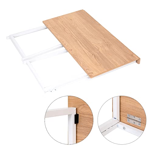 H&H Happy Home Faltbar Tisch Schreibtisch Computertisch klappbar für Homeoffice Büro Arbeitszimmer Metallgestell weiß… – Bild 5