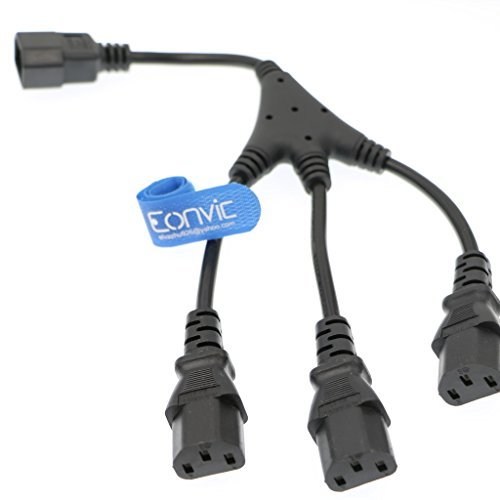 Eonvic, Cavo Di Alimentazione Con Splitter A Y, Da Iec 320 C14 Maschio A 3 C13 Femmina, 30 Cm