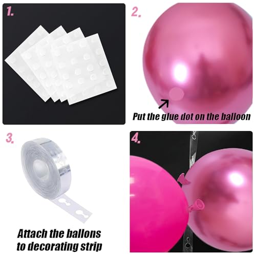 Image of Metallic Pink Balloons, 70-Pack Pink Balloons for Birthday Princess Wedding