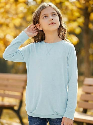 Image of SELINK Girls Big Kids Long Sleeve Striped Color Block Pocket Tees