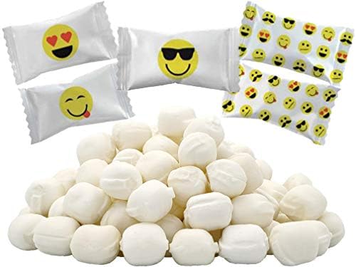The Dreidel Company Cool Smile Emoji Buttermints, Mint Candies, After Dinner Mints, Butter Mint Candy, Fat-Free, Kosher Certified, Individually Wrapped (110 Pieces)