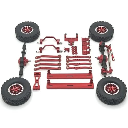 RC��������̕��i For WPL C64 C64-1 1/16 �����t�����g�ƃ��A�A�N�X���V���[�V�����N���b�h�v���}�E���g�T�C�h�y�_���^�C���Z�b�g Rc �J�[�A�b�v�O���[�h���i(Red)