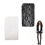 Medias mujer encaje floral blanco y negro mallas huecas estilo ballet sexy elegante falda malla cosplay fiesta moda piernas finas