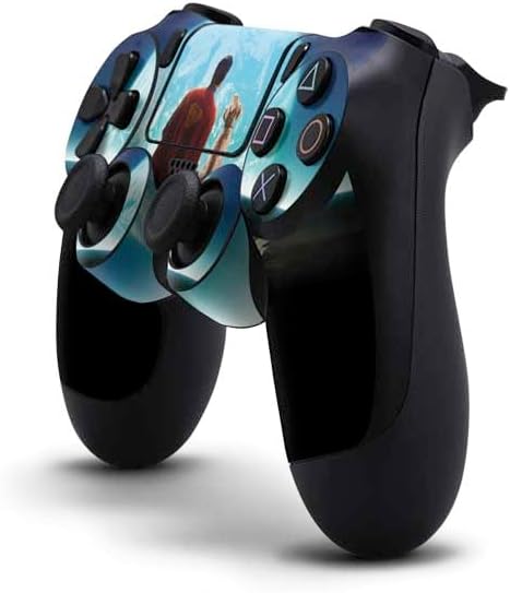 Vista 15 de Skinit Calcomanía para juegos compatible con el controlador de PS4, logotipo oficial de DC Comics Superman Comic en diseño rojo