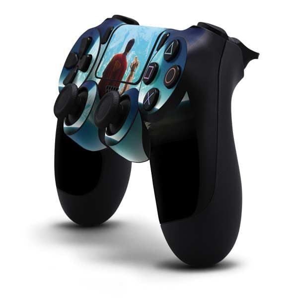 Skinit Decal Gaming Skin Compatible with PS4 Controller - Officially Licensed Superman 2025 Superman & Krypto Watch The Earth Design