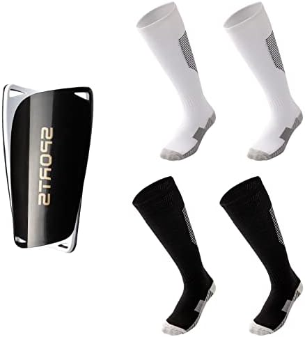 Shin Guards Soccer Younth, for Girls Boys Soccer Socks and Shin Guards,Adults Soccer Shin Guards for Men, Women (s)