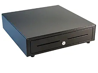 APG VP554A-BL1416 Vasario Series Standard-Duty Cash Drawer, USB, Painted Front, No Media Slots, 4 x 5 Till with Adjustable 5 Bill and Removable Coin, Black
