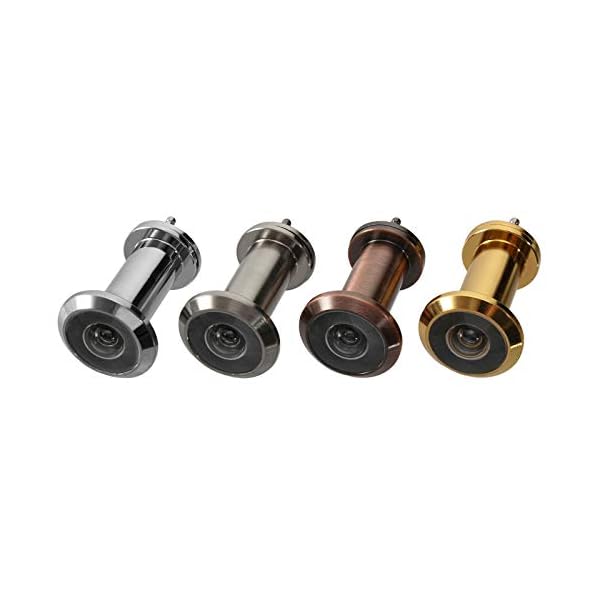 Türspion Spion 200° Weitwinkel Objektiv 36-56mm Türstärke in 4 Farben wählbar (Edelstahl-Optik)