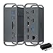 Produktbild USB C Docking Station Dual Monitor 2 HDMI, Laptop Docking Station Triple Display mit netzteil, 3 Displayport, Ethernet, 3 USB3.2 GEN 2 Ports, SD/TF Slots, for Dell/HP/Lenovo/Type C Windows Laptops