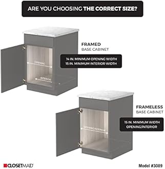ClosetMaid 14 in. Pull Out Cabinet Organizer, 2 Tier, Heavy Duty, Slide Out Pantry Shelves Drawers for Kitchen, Bathroom, Nickel