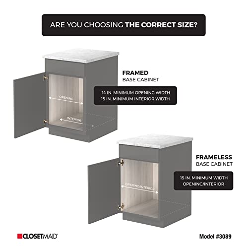 ClosetMaid 14 in. Pull Out Cabinet Organizer, 2 Tier, Heavy Duty, Slide Out Pantry Shelves Drawers for Kitchen, Bathroom, Nickel by ClosetMaid - Image 4