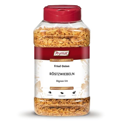 Prymat Röstzwiebeln 300 g – Gebratene Zwiebeln, Knusprig geröstete Zwiebeln, Hot dogs, perfekt zum Verfeinern von Salaten, Suppen, Saucen, Fleisch, Burgern, Pommes und als Topping