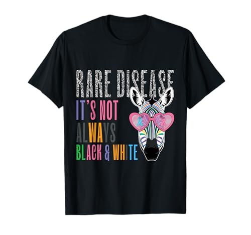 Rare Disease It's Not Always Black and White Rare Awareness T-Shirt