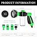 KVAEY Car Wash Foam Gun, High Pressure Hose Nozzle Sprayer with 8 Adjustable Watering Patterns, Bubble Cleaning Blaster with 3.5oz Soap Dispenser Bottle for Car Lawn Plants (Green-4 Connectors)