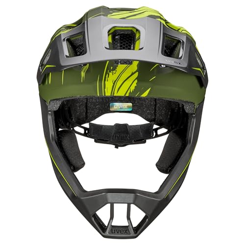 Casco de bicicleta infantil fullface uvex React jr ligero regulable forro lavable 2
