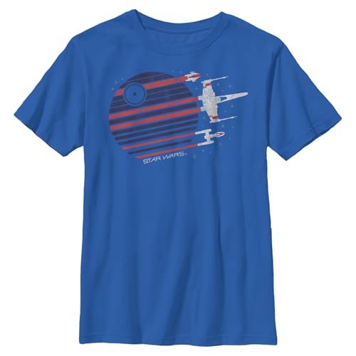 T-shirt Star Wars Rebel Flyby garçon vêtement enfant bleu royal taille youth small