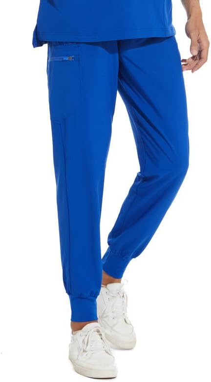 Scrub Pants for Men - Slim Jogger Pants with 5 Pockets, Yoga Waistband, Anti-Wrinkle Scrubs for Men Cozy Scrubs - Image 4