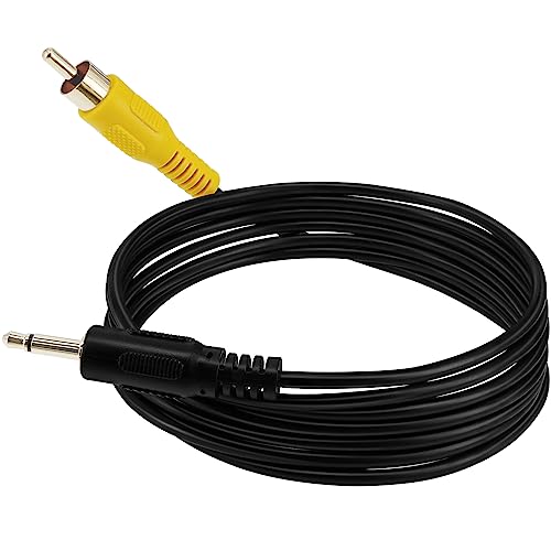 Yeworth 3.5mm 1/8 inch Mono Male Plug to RCA Male Jack Audio Cable Cord Gold Plated 1.8m (6Ft)