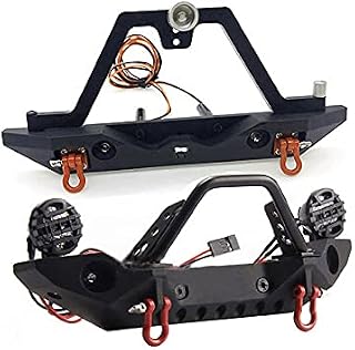 Integy RC Model C29967 Realistic 1/10 Front & Rear Bumper w/ LED Lights for Traxxas TRX-4 & SCX-10