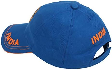 WMX India Cricket Cap - Adult Unisex, Blue, Camo, Cotton, Sun Protection, Moisture Wicking, Large, Cricket Fans