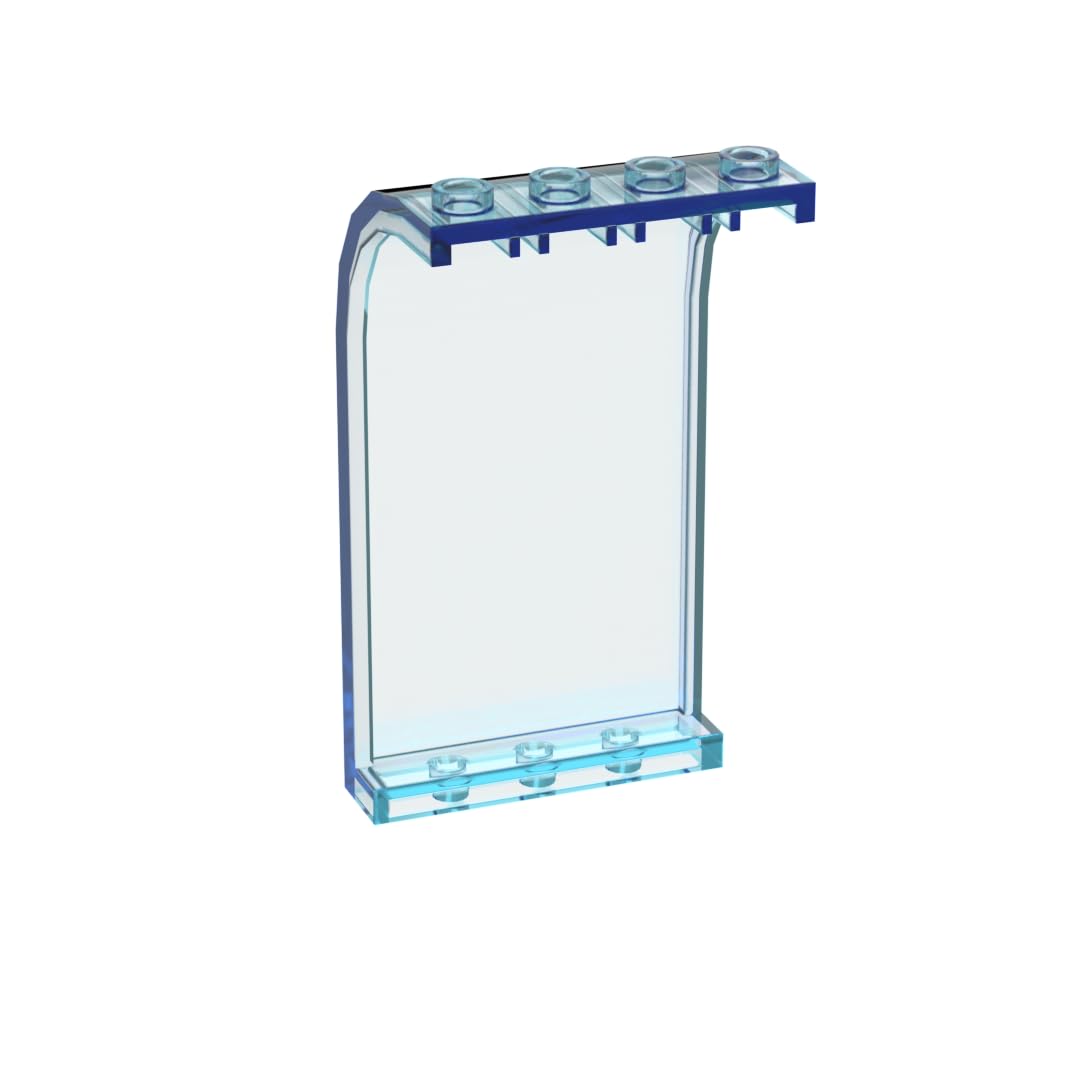 2571 3x4x6 Curved Wall Panel 10 Pieces GDS-M120 Compatible with Lego MOC Building Blocks Color:Trans Light Blue 42