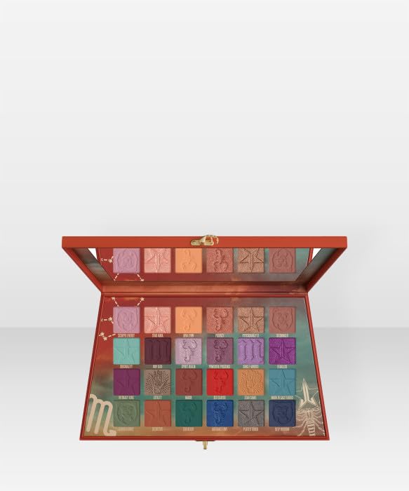 Jeffree Star Cosmetics Scorpio Eyeshadow Palette – 24 Rich Matte & Shimmer Shades – Pigmented, Vegan & Cruelty-Free Artistry Palette for Bold, Sultry Eye Looks