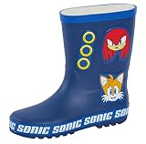 Design de qualité. Nos bottes de pluie sont fabriquées selon les normes les plus élevées, en caoutchouc naturel. Le caoutchouc est durci et scellé en utilisant le processus de chauffage de vulcanisation classique, ce qui le rend flexible, durable et résistant à l'eau avec une finition facile à nettoyer. Les bottes disposent d'un style simple à enfiler avec des semelles profondes, parfaites pour les jours de pluie et les longues promenades, assurant que les pieds de votre enfant restent au sec et confortables pendant qu'il court à travers des aventures avec Sonic, Shadow, Tails et Knuckles.