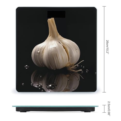 Báscula Digital de Vidrio Para Baño Raw Garlic miniatura 2