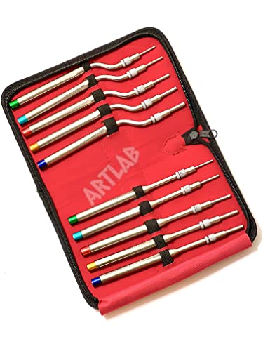 German Osteotomes Set (10 pcs) Color Coded Adjustable Screw Concave