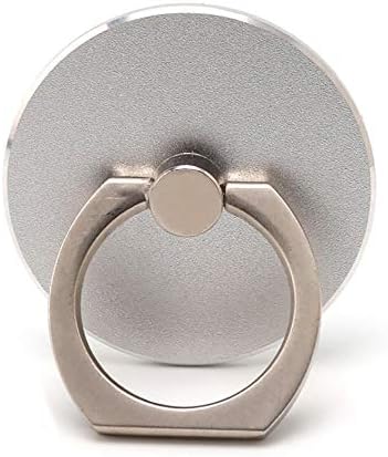 Cell Phone Finger Stand, 360°Rotation Phone Ring Stand Holder, Kickstand Hand Finger Grip (Universal) Round Silver
