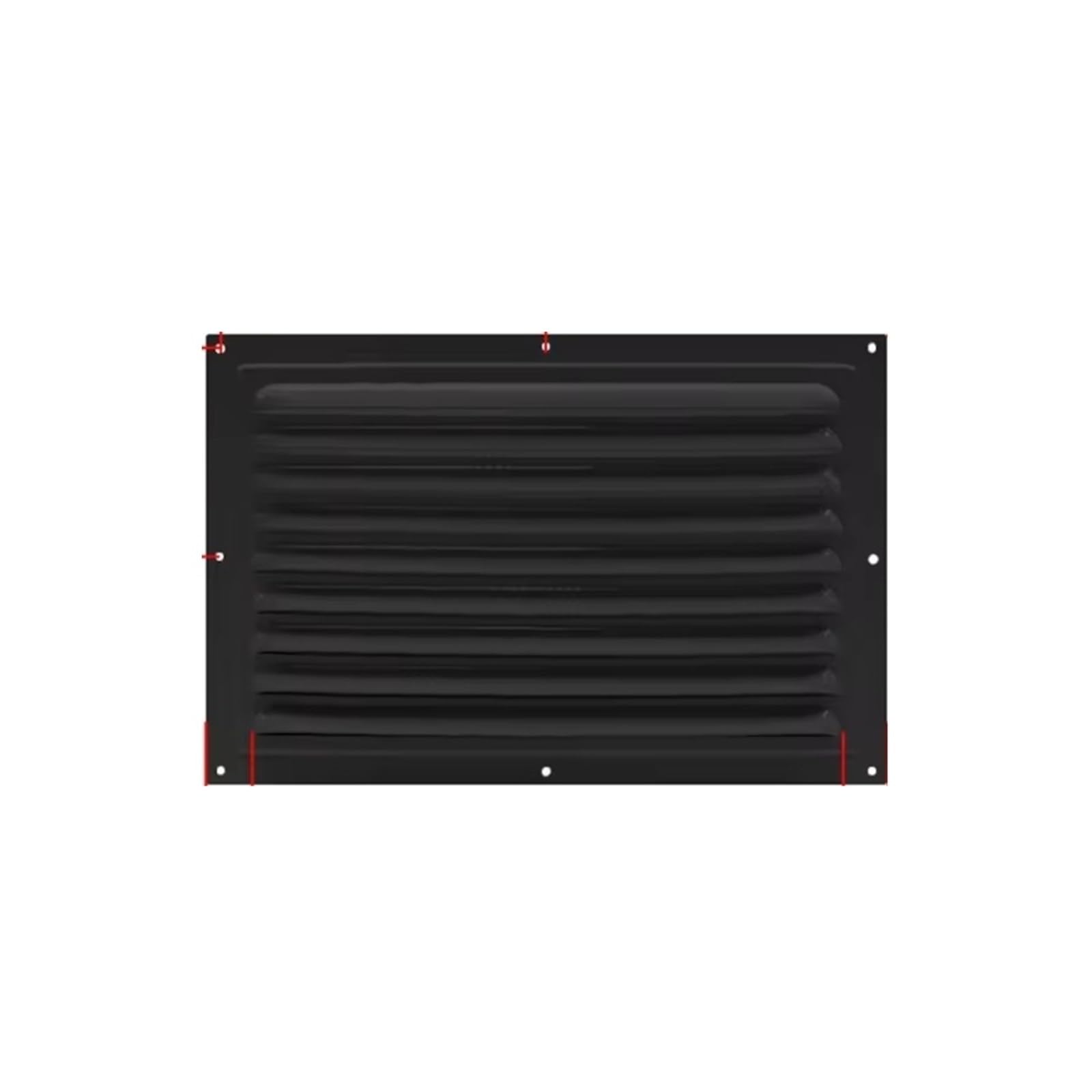 Ventilator Grille Aluminum Alloy Air Vent System Net Cover Screen Exhaust Outlet Window Square for air Vent(200x300mm Black)