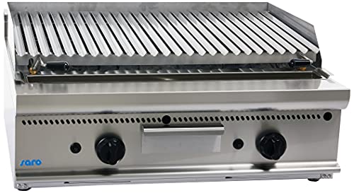Saro 423-1265 E7/BS2BB Gas-Lavasteingrill, Edelstahl