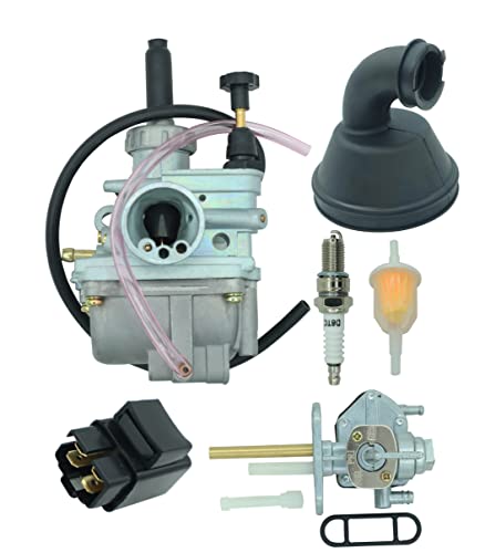 Carburetor Fit For Suzuki Lt 80 With Fuel Petcock Switch Valve/Intake Manifold/Solenoid Relay Quadsport 80 Atv Carb 1987-2006 #TOP4