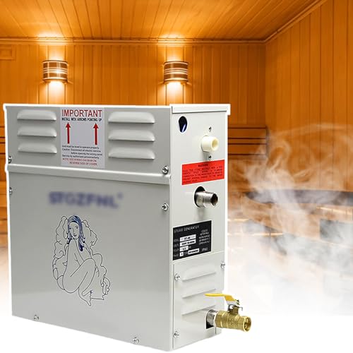Roboraty Dampfduschgenerator, 3 kW bis 9 kW, Temperaturanpassung und Timer-Dampfbad-Kit, Heim-Dampfduschsystem,3000W