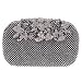Fawziya Flower Purses With Rhinestones Crystal Evening Clutch Bags-Black