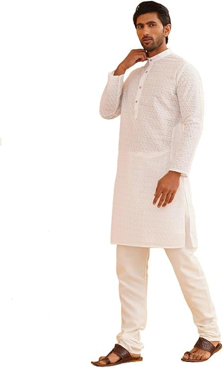 Cotton Linen Men's Pathani Kurta Salwar