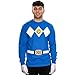 The Power Rangers Long Sleeve Ranger Costume Blue T-shirt (Adult Large)