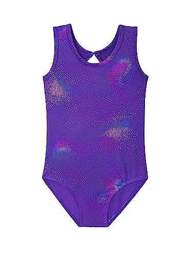 HOZIY Leotards for Girls Ballet Gymnastics Sleeveless Long Sleeve Colorful Sparkles Aqua Blue Pink Purple Solid