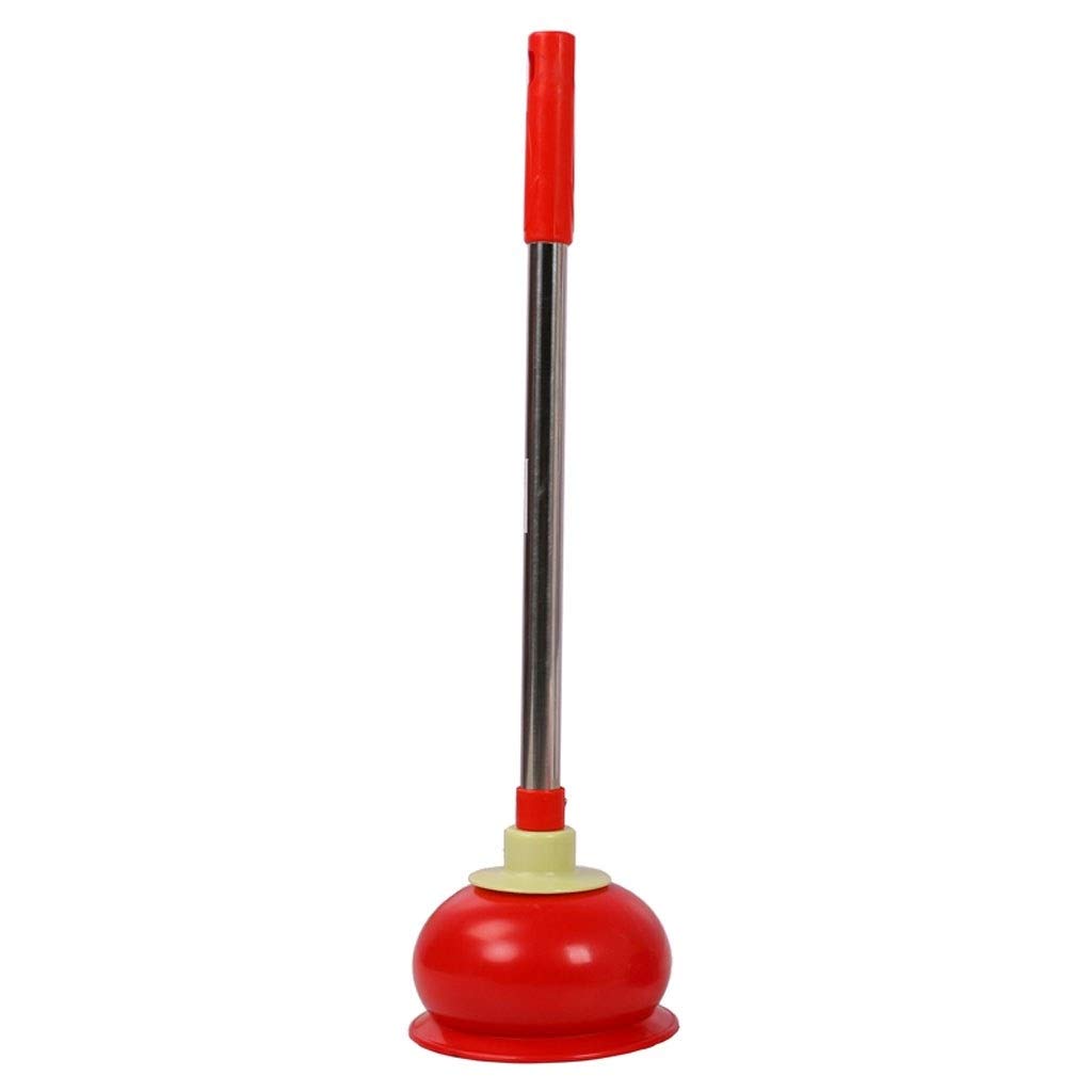 Desatascador Émbolo de Goma para Inodoro de Alta Resistencia con Mango Largo de Acero Inoxidable para asegurar el Inodoro y la alcantarilla bloqueados (54 cm) Desatascador de baño