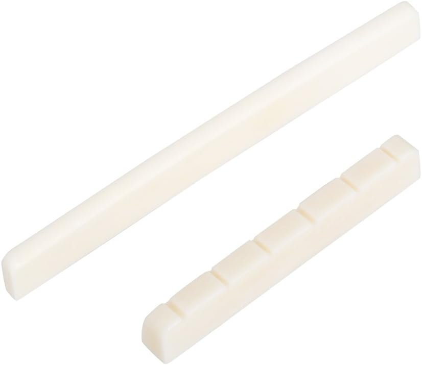 Durable Guitar Buffalo Bone Saddle & Nut HJMusic for Classical Guitar White pack of 2