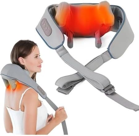 Massageador Elétrico com Calor Shiatsu — Alívio Imediato para Dor...
