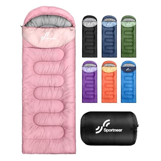 Schlafsack Outdoor - Sportneer Schlafsack Erwachsene und Kinder - Schlafsack Winter, Schlafsäcke, Camping Sleeping Bag Deckenschlafsack Leicht Tragbar für Camping Wandern Rucksackreisen
